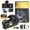 Full HD 3-Channel Car Dash Camera WiFi DVR with Night Vision and Rear View