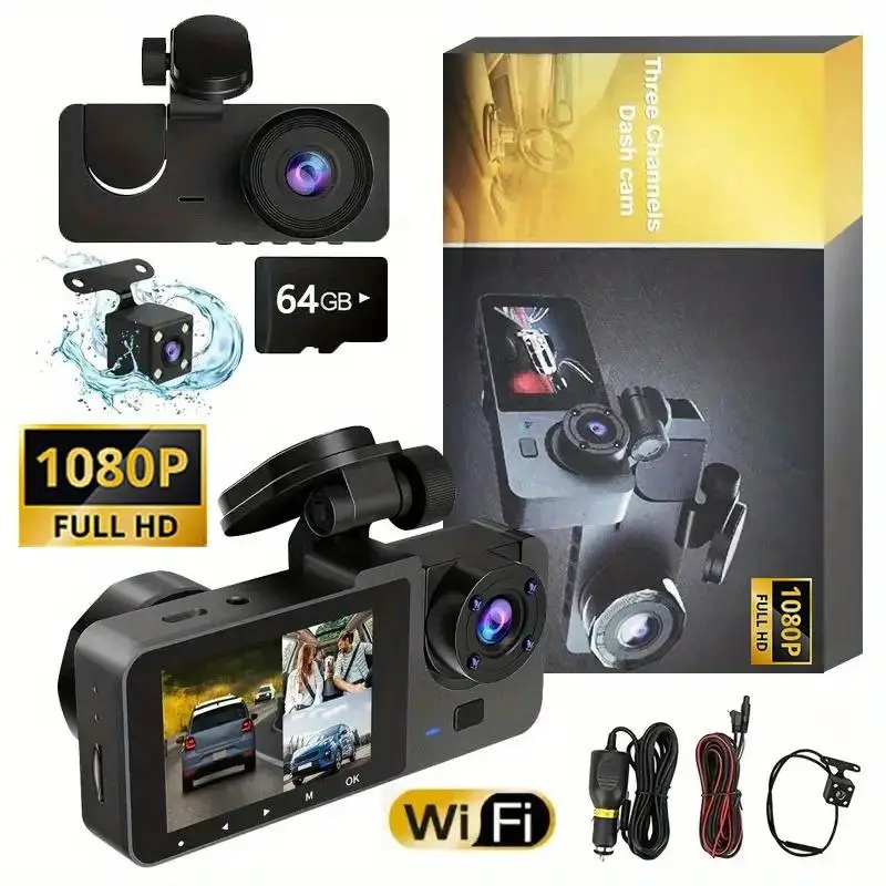 6283-e6c562.jpeg Full HD 3-Channel Car Dash Camera WiFi DVR with Night Vision and Rear View