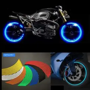 Reflective Wheel Rim Sticker Tape Bike and Motorcycle Safety Stripes