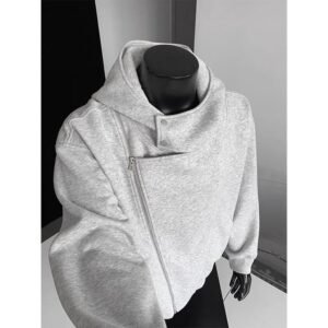 Unisex Oversized Hoodie Thick Loose Fit Sweatshirt Jacket for Autumn Winter Fashion
