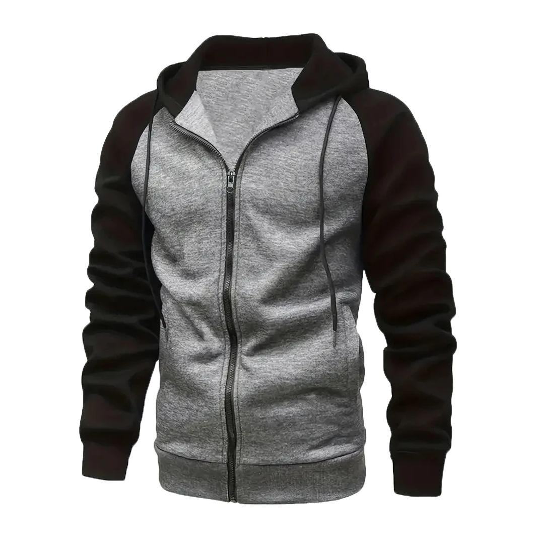 11824-7cdb34.jpeg Zipper Fleece Hooded Jacket Unisex Loose Fit Sweatshirt Top Plus Size Casual Wear