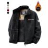 Men’s Autumn Winter Fleece Jacket Soft Warm Wind-Resistant Casual Outerwear