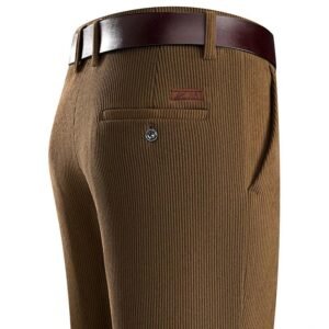 Mens Formal Dress Pants Corduroy Business Casual Autumn Suit Pants