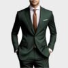 Elegant Men's Suits 2 Piece Set Korean Fashion Casual Slim Fit Wedding Tuxedo