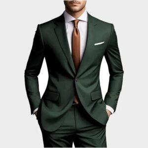 Elegant Men's Suits 2 Piece Set Korean Fashion Casual Slim Fit Wedding Tuxedo
