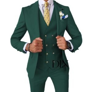 Elegant Luxury 3-Piece Suit Men Wedding Ceremony Dress Party Evening Celebrity Slim Fit