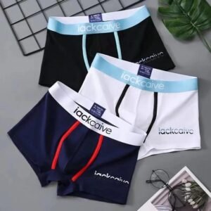 Men's Cotton Underwear 3Pcs Boxers Breathable Man Boxer Printed Underpants M-3XL