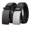 Men Belt Genuine Leather Alloy Buckle Ratchet Designer Belt Automatic