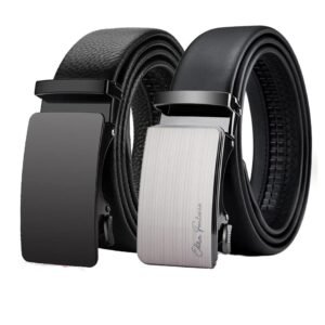 Men Belt Genuine Leather Alloy Buckle Ratchet Designer Belt Automatic