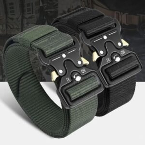 Men's Tactical Belt Versatile Outdoor Hunting Canvas Golf Combat Survival Nylon