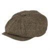 Wool Tweed Newsboy Cap Herringbone Men British Gatsby Retro Hat Driver Flat Cap