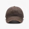 Men's Baseball Cap Letter Three-Dimensional Embroidery Soft Top Rough Edge Adjustable
