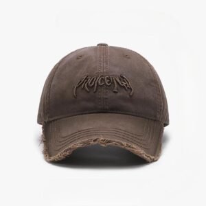 Men's Baseball Cap Letter Three-Dimensional Embroidery Soft Top Rough Edge Adjustable