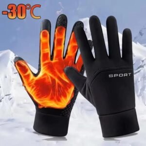 Winter Cycling Gloves Touch Screen Windproof Non Slip Running Hiking Skiing