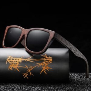 Eco-Friendly Bamboo Wooden Sunglasses GM Polarized Mirror Lens UV Protection Eyewear