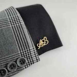 Custom Letter Heart Cufflinks Stainless Steel Personalized Initial Wedding Groom Shirt Accessories