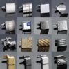 Elegant Men’s Copper Cufflinks Laser Engraved Metal Suit Accessories