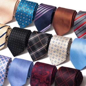 Men’s Fashion Blue Striped Tie High-Quality Wedding and Office Necktie Gift for Him
