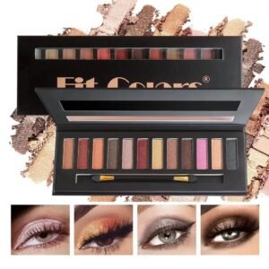 Vegan Makeup Palette 2-in-1 Matte Shimmer Eyeshadow with Blush Contour Highlighter