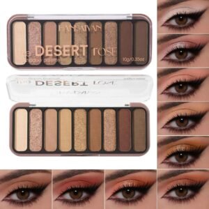 Natural Earth Tone Eyeshadow Palette Desert Rose 9 Color Matte Waterproof Long Lasting Makeup
