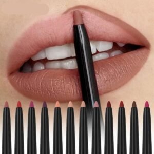 Long Lasting Matte Lipliner Pencil Kit 12 Colors Waterproof Lip Contour Moisturizing Makeup Set