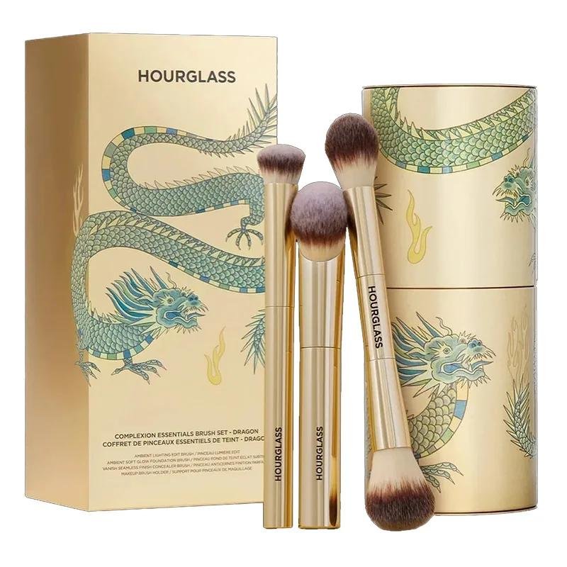 17587-f12d2f.jpeg Hourglass Makeup Brushes Set Foundation Powder Blush Concealer Brushes with Cosmetic Storage Bucket