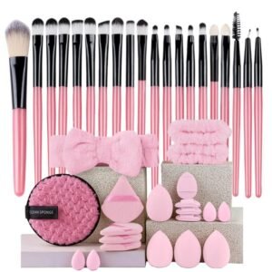 Professional Makeup Brush Set Synthetic Kabuki Foundation Concealer Blending Face Eye Brushes