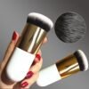 Professional Flat Cream Foundation Brush Chubby Makeup Brush for Liquid Cosmetic Blending