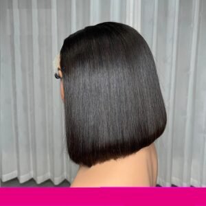 Wear and Go HD Lace Bob Wig 100% Virgin Human Hair Glueless Preplucked 5x5 Closure Wig
