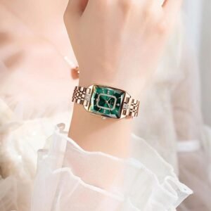 POEDAGAR Elegant Ladies Watch Stainless Steel Quartz Waterproof Calendar Women Wristwatch