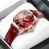 POEDAGAR Women Quartz Watch Luxury Elegant Leather Waterproof Luminous Date Casual Wristwatch Gift
