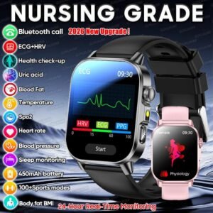 Advanced Health Smartwatch ECG PPG Blood Pressure Body Analysis Tracker for Men and Women