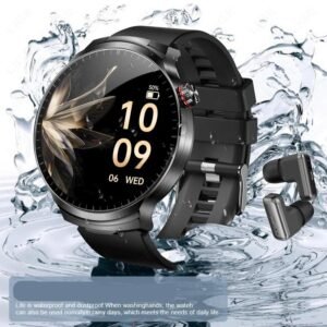 LIGE Smart Watch with Wireless Earbuds 1.85” Bluetooth Call Fitness Tracker Heart Rate Music Smartwatch