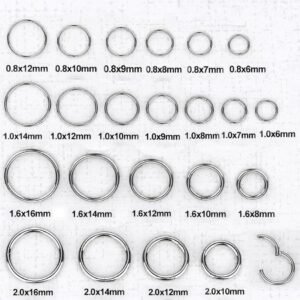 Ear Cartilage Tragus Helix Nose Hoop Ring 316L Stainless Steel Hinged Piercing Jewelry