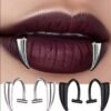 Fashion Stainless Steel Vampire Lip Clip Gothic Sharp Teeth Non Piercing Punk Body Jewelry Unisex
