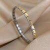 Italian Link Stainless Steel Bracelet Minimalist Elastic Punk Wrist Band Jewelry for Women and Men