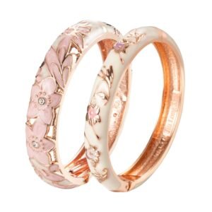 Women’s Cloisonne Enamel Bangle Set Dubai Style Indian Metal Bracelet Fashion Jewelry
