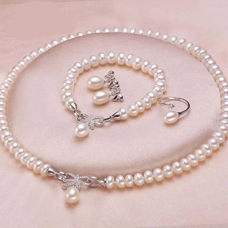 22735-b429ee.jpeg Genuine Freshwater Pearl Jewelry Set Elegant Women’s Necklace and Earrings Fashion Accessories