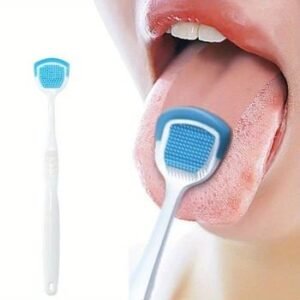 Tongue Cleaning Tool Silicone Fresh Breath Tongue Scraper Brush