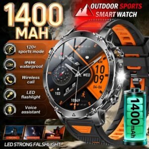 Military Waterproof Smart Watch Bluetooth Call Sports Watch for Men