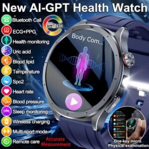 Health Smart Watch ECG+PPG Body Fat Analysis Blood Pressure Call Smartwatch