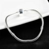 Women's 925 Sterling Silver Charm Bracelet Classic Snake Link Chain