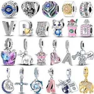 925 Silver Butterfly Firefly Charm Pendant DIY Bracelet Jewelry Bead