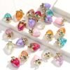 Strawberry Acrylic Charm 23x31mm DIY Necklace and Earring Pendant 10pcs