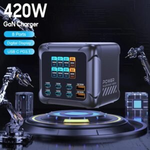 Ubigbuy 140W USB-C Charger 420W GaN Charging Station for Laptop and Phone