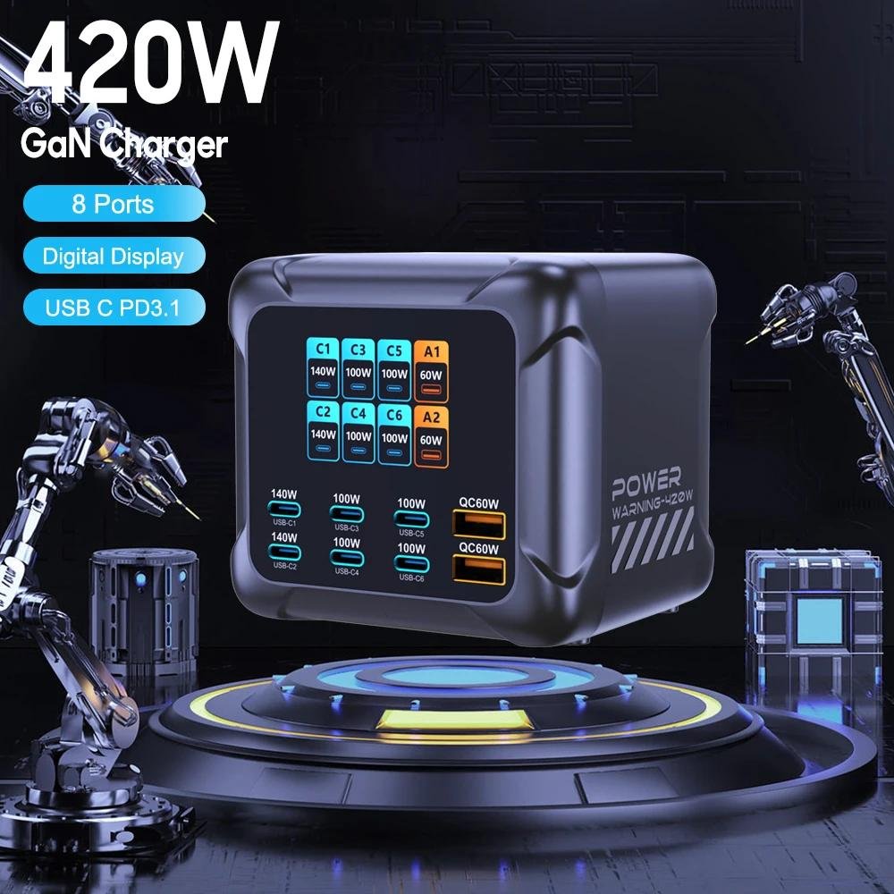 25129-314faf.jpeg Ubigbuy 140W USB-C Charger 420W GaN Charging Station for Laptop and Phone